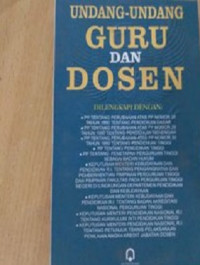 Image of Undang - undang Republik Indonesia Nomor 14 Tahun 2005 Tentang Guru dan Dosen